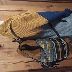 Handmade Leather & Wool Backpack